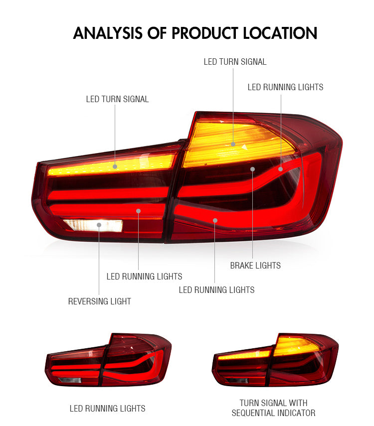 BMW 3-Series Tail Lights BM-B121E For BMW 3-Series (2013–2018) Tail Lamp 14 Tail Light
