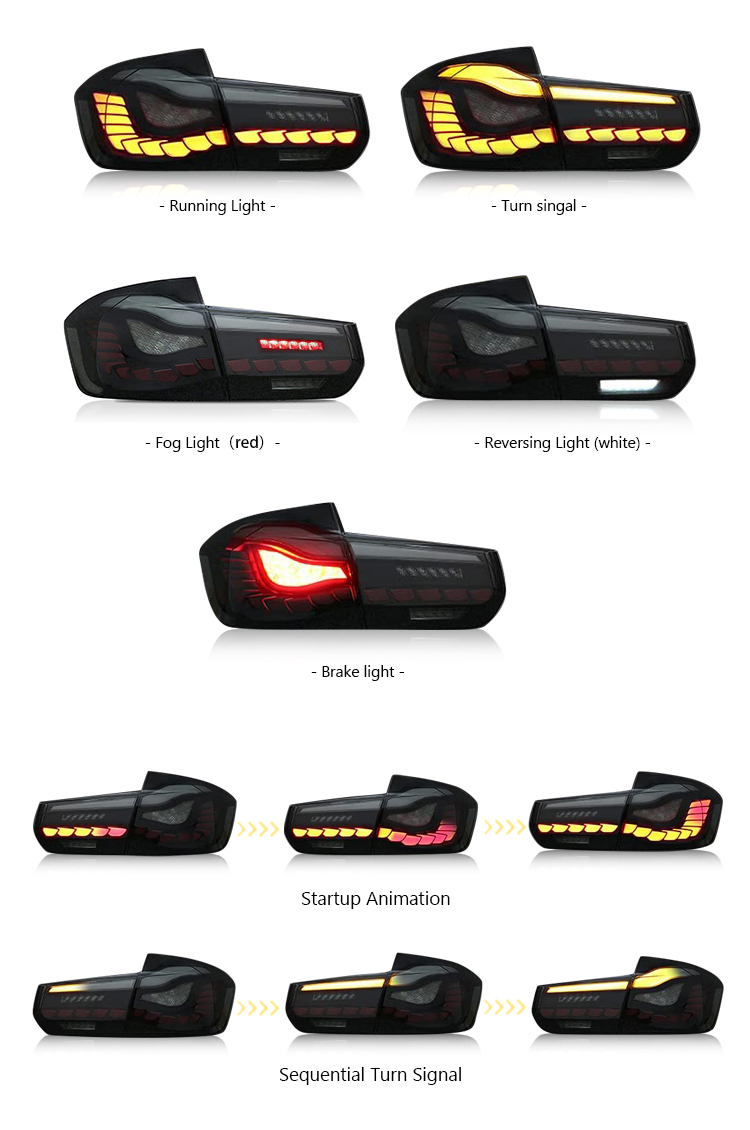 BM-B121 LED Tail Lights for BMW 3 Series 2013–2018 19 LED Tail Light