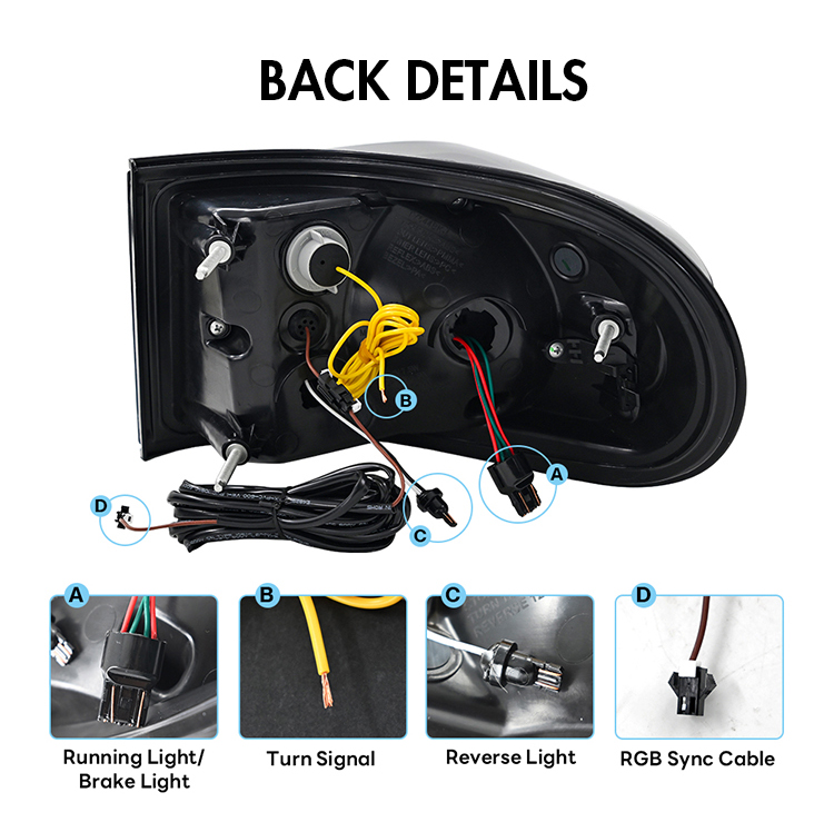 Toyota FJ Cruiser Tail Lights TT-FJ-B128B / TT-FJ-B128B-RGB For Toyota FJ Cruiser Tail Lamp 25 FJ Cruiser Tail Lights