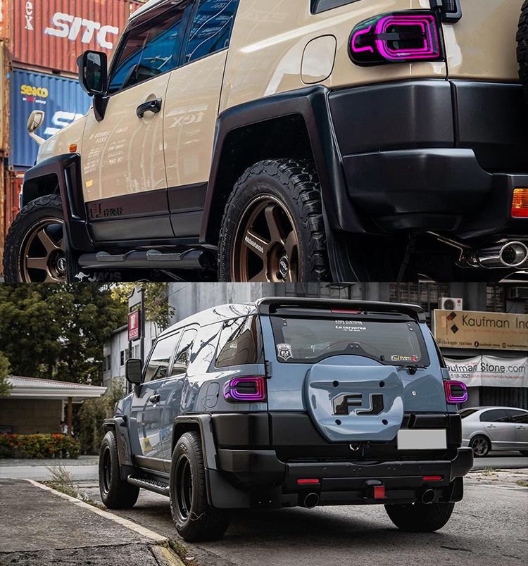 Toyota FJ Cruiser Tail Lights TT-FJ-B128B / TT-FJ-B128B-RGB For Toyota FJ Cruiser Tail Lamp 27 FJ Cruiser Tail Lights