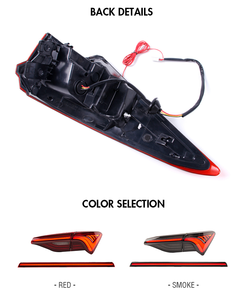 YZL-B103B LED Tail Lights for Toyota Avalon 2019–2021 17 LED Tail Light