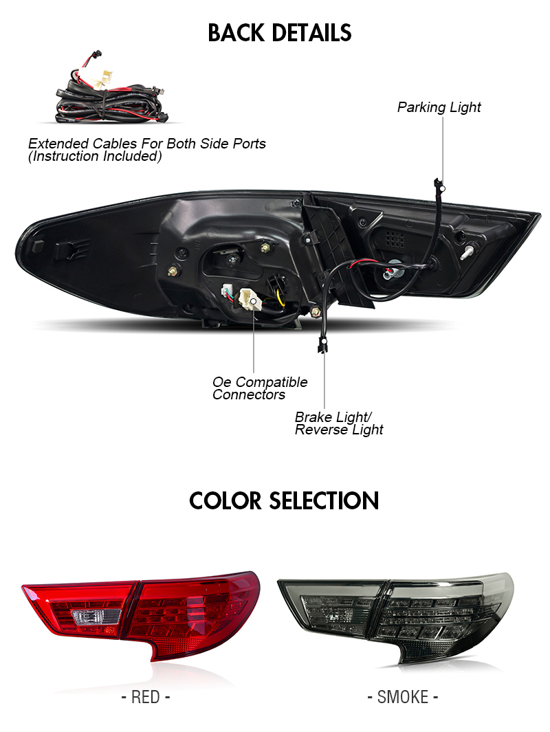 Toyota Reiz Tail Lights RZ-B106B For Toyota Reiz (2013–2015) Tail Lamp 15 Reiz Tail Lights