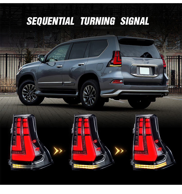 Toyota Prado Tail Lights GX-B107B For Toyota Prado or Lexus GX (2018–2021) Tail Lamp 15 Prado Tail Lights