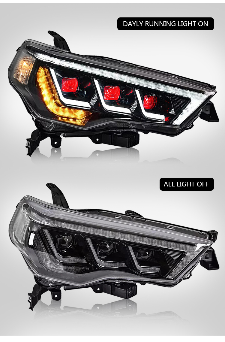 Toyota 4Runner Headlights TT-CB-A163B / TT-CB-A163B-E Devil Eyes (Yellow & White DRL) For Toyota 4Runner (2014–2022) LED Head Lamp 15 4Runner Headlights
