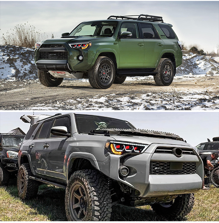 Faros delanteros Toyota 4Runner TT-CB-A163B / TT-CB-A163B-E Ojos del diablo (Amarillo & Luz diurna blanca) Para Toyota 4Runner (2014–2022) Lámpara de cabeza LED 18 4Runner Headlights