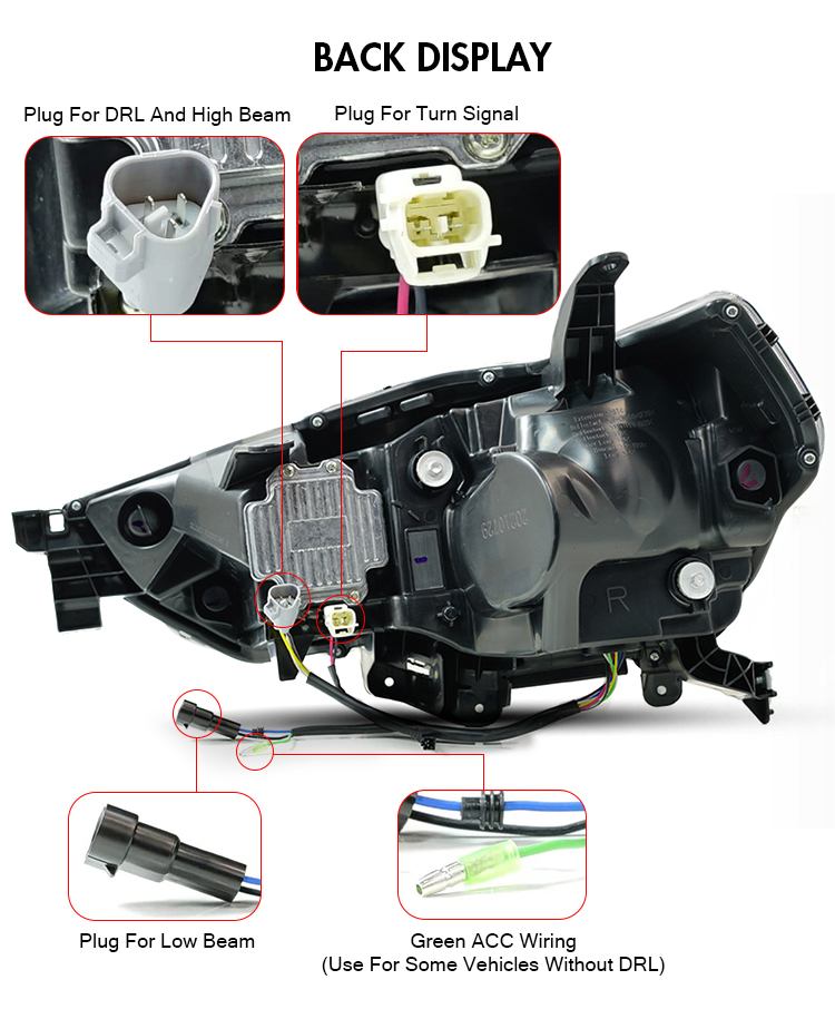 Toyota 4Runner Headlights CB-A163 For Toyota 4Runner (2014–2022) LED Head Lamp 19 4Runner Headlights
