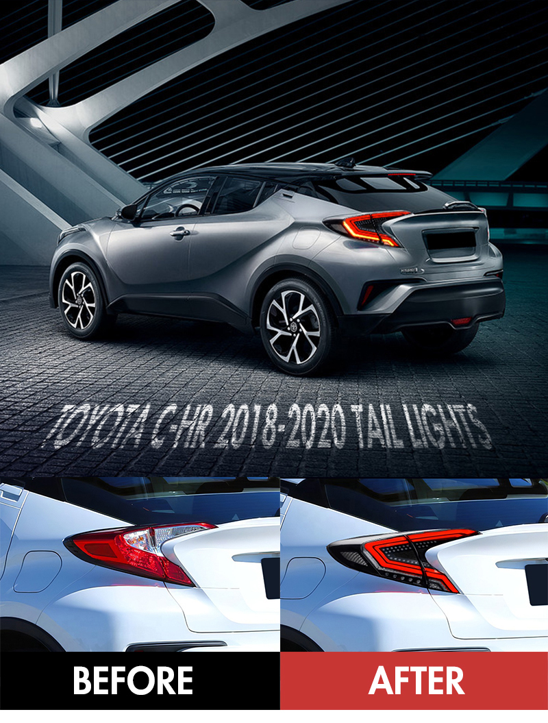 CHR-B102 LED Tail Lights for Toyota C-HR 2018–2020 15 LED Tail Light