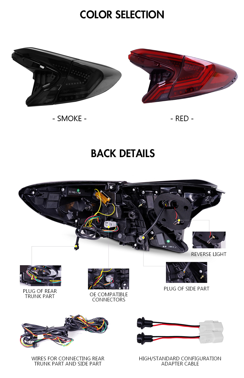 CHR-B102 LED Tail Lights for Toyota C-HR 2018–2020 17 LED Tail Light