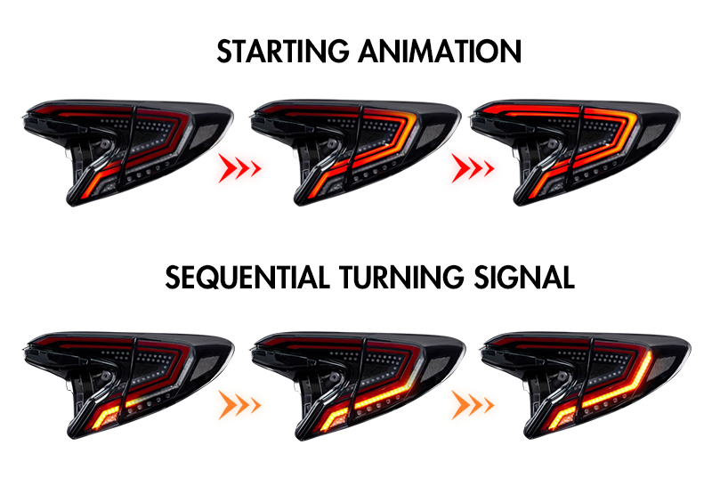 CHR-B102 LED Tail Lights for Toyota C-HR 2018–2020 18 LED Tail Light