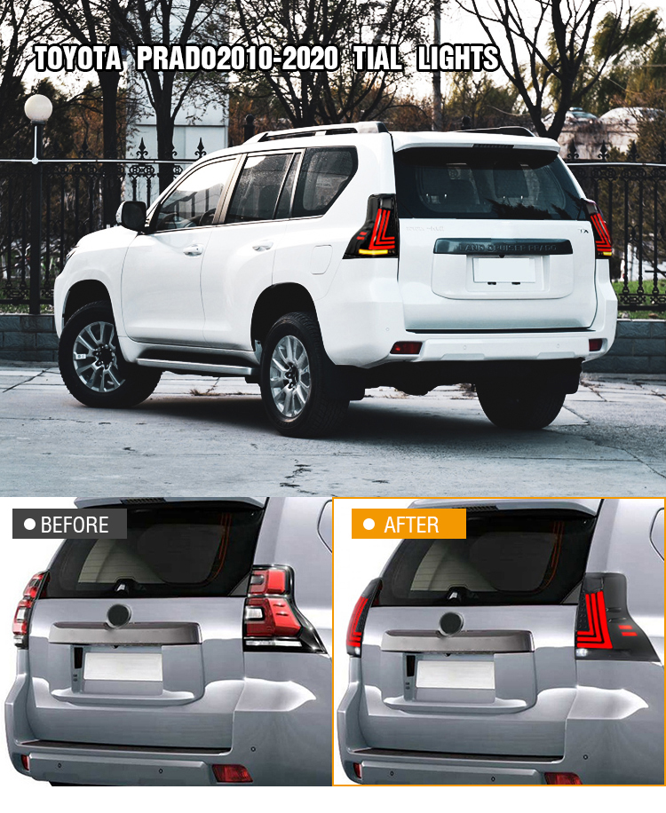 Toyota Prado Tail Lights PLD-B107 For Toyota Prado (2010–2021) Tail Lamp 15 Prado Tail Lights