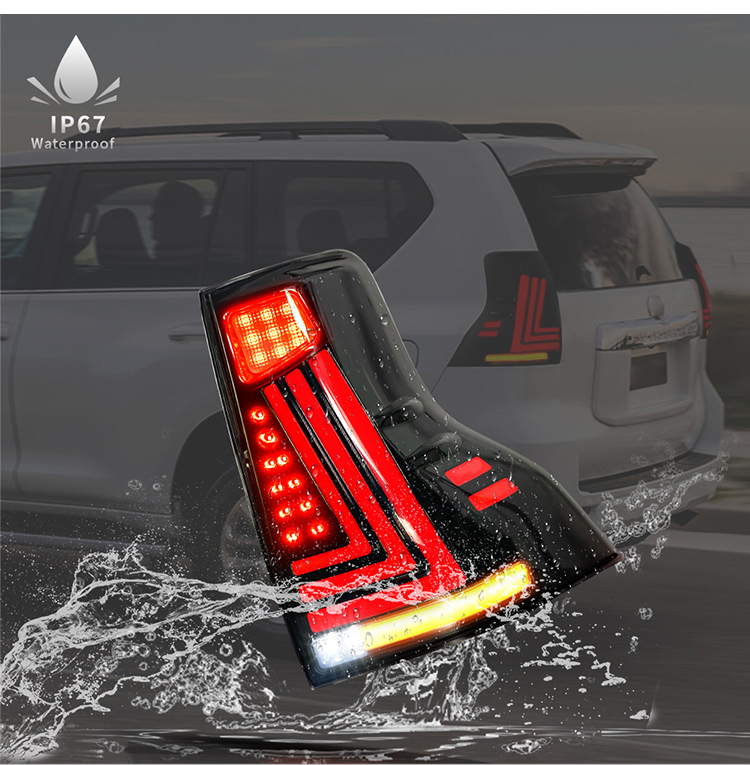 Toyota Prado Tail Lights PLD-B107 For Toyota Prado (2010–2021) Tail Lamp 18 Prado Tail Lights