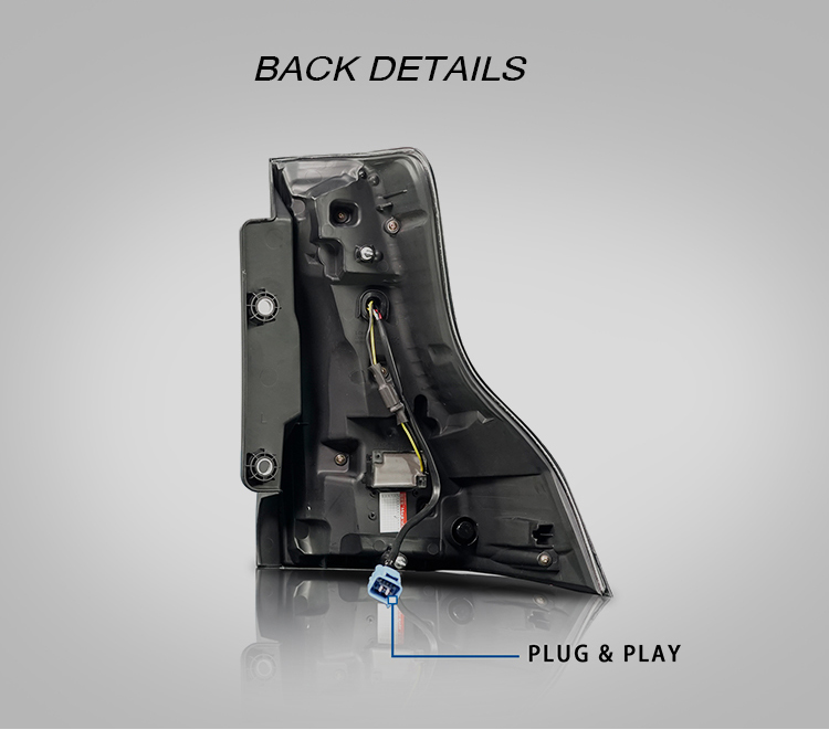 Toyota Prado Tail Lights PLD-B107 For Toyota Prado (2010–2021) Tail Lamp 19 Prado Tail Lights