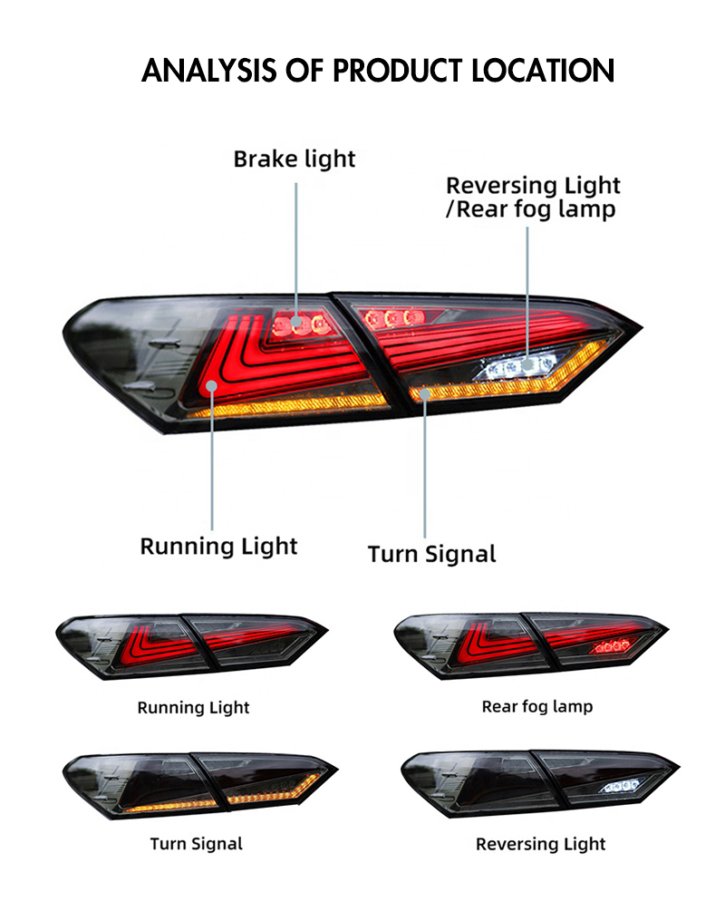 CMR-B101 LED Tail Light for Toyota Camry 2018–2023 16 LED Tail Light