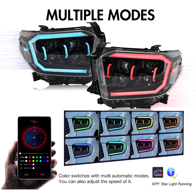 Toyota Tundra Headlights A181-RGB For Toyota Tundra (2014–2021) Headlight 26 Tundra Headlights