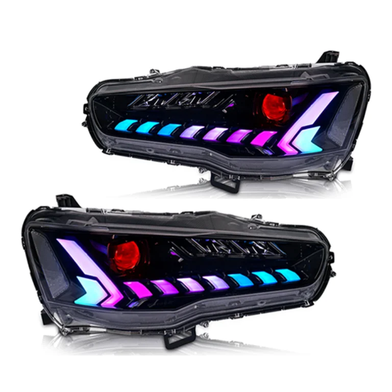 A145-RGB LED Headlights for Mitsubishi Lancer EVO X 2008–UP - Main View