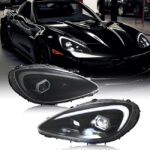 Fari a LED per Chevrolet Corvette C6 2005–2013 (Design in stile Porsche) - Miniatura della galleria del prodotto 2