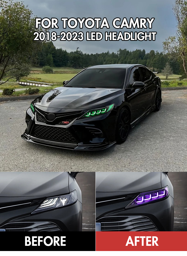 A146-4T-RGB LED Headlights for Toyota Camry 2018–2023 21 RGB LED Headlight