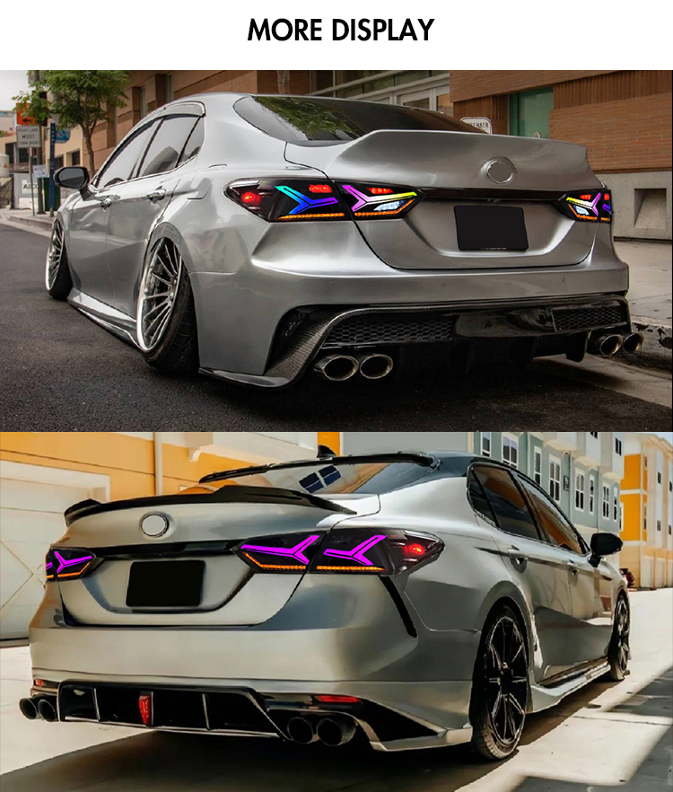 B101Y-RGB LED Tail Light for Toyota Camry 2018–2023 24 RGB LED Tail Light