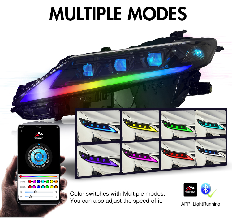 A146C-RGB LED Headlights for Toyota Camry 2018–2023 20 RGB LED Headlight