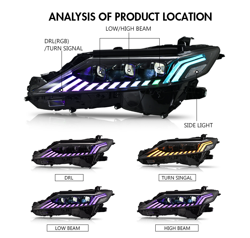 Toyota Camry Headlights TT-CMR-A146-AD / TT-CMR-A146-AD-RGB For Toyota Camry (2018–2022) Head Lamp 25 Camry Headlights