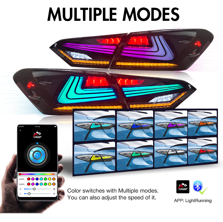 B101-RGB LED Tail Light for Toyota Camry 2018–2023 22 RGB LED Tail Light