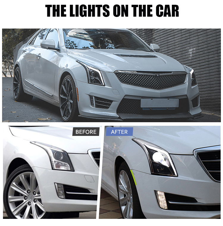 A144 LED Headlights for Cadillac ATS / ATS-L 2013–2019 16 LED Headlight