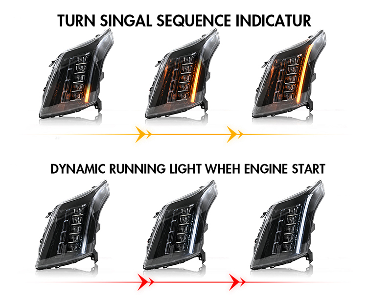SRX-A167-T LED Headlight for Cadillac SRX 2010–2015 19 LED Headlight
