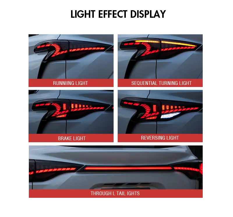 Toyota Sienna Tail Lights SN-B118 For Toyota Sienna (2021–2022) 15 Sienna Tail Lights