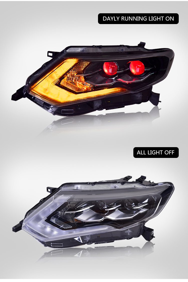 QJ-A153 LED Headlights for Nissan X-Trail 2017–2021 18 LED Headlight