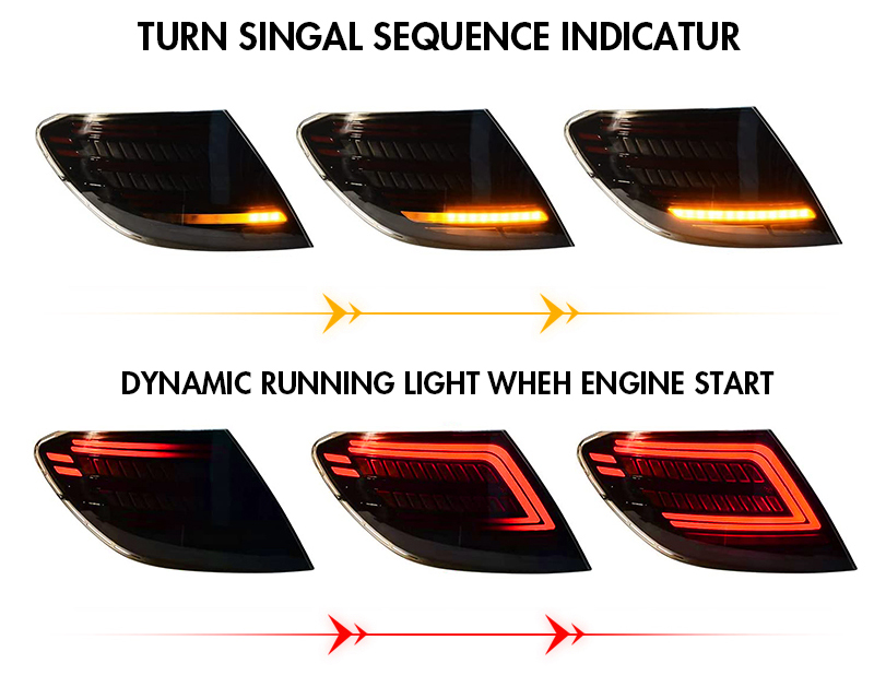 BC-B156 Tail Lights For BENZ W204 C180 C200 C260 C300 07-14 TAIL lamp 17 LED Tail Light