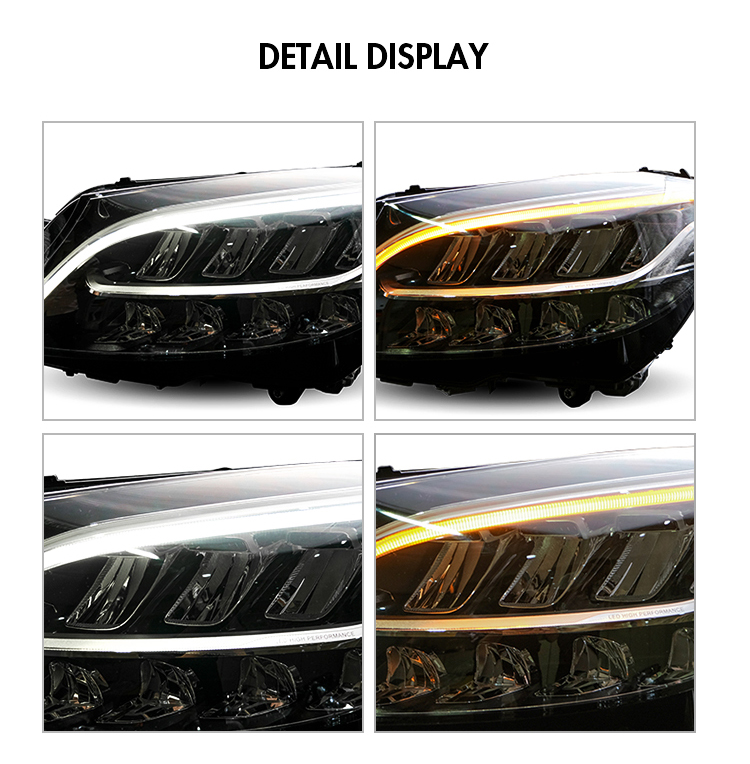 Mercedes Benz Headlights BC-A142 For BENZ W205 C180 C200 (2018–2020) OEM Head Lamp 22 Mercedes Benz Headlights