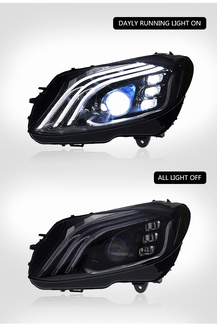 A142M LED Headlights for BENZ W205 C180 C200 C260 2015–2021 22 LED Headlights
