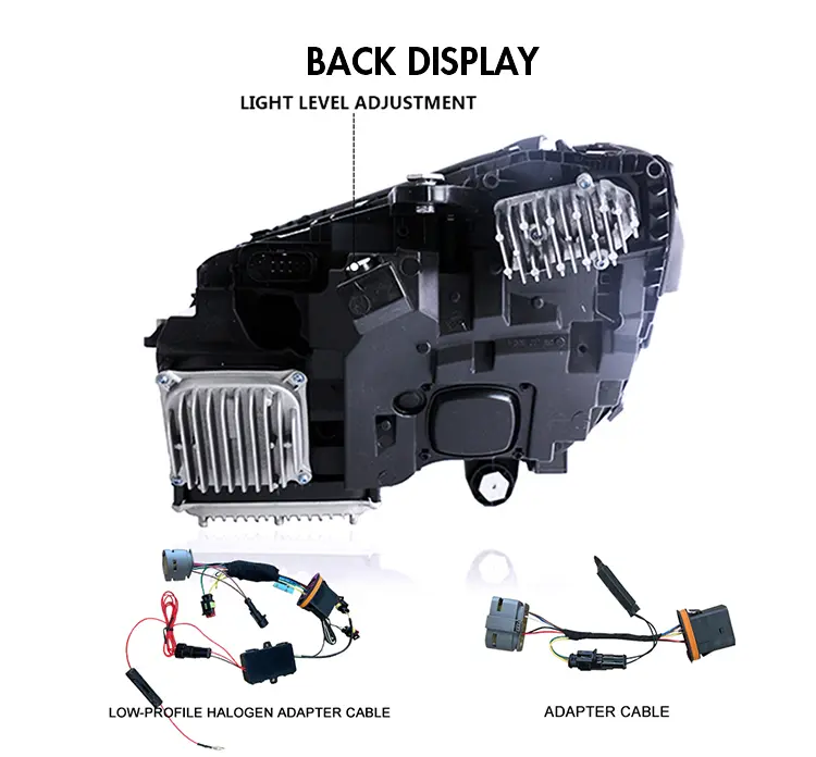 A142M LED Headlights for BENZ W205 C180 C200 C260 2015–2021 19 LED Headlights