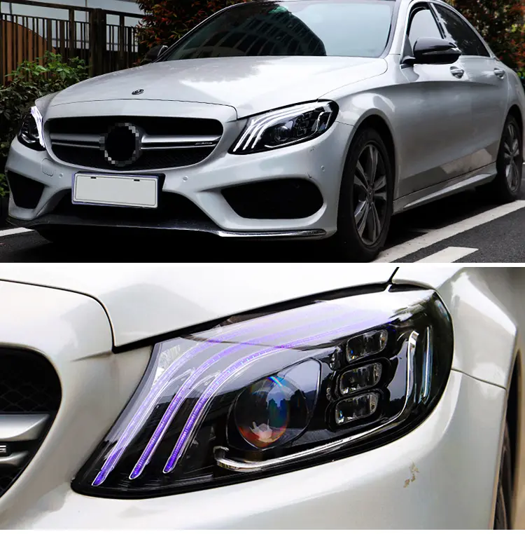 A142M LED Headlights for BENZ W205 C180 C200 C260 2015–2021 20 LED Headlights