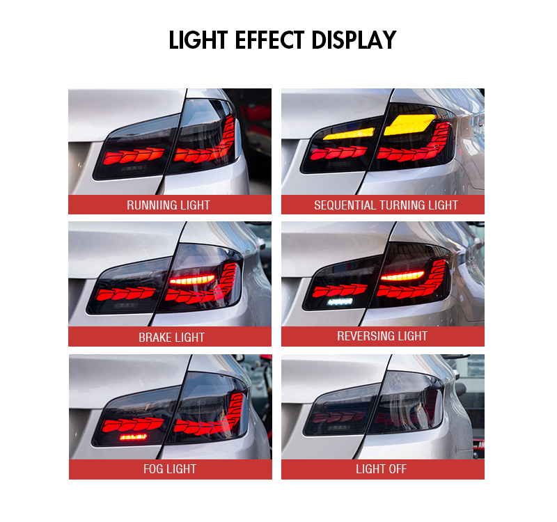BMW 5 Series Tail Lights BM-B132B For BMW 5-Series F10 F18 (2011–2017) Tail Lamp 19 Tail Light