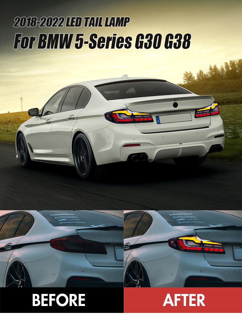 BMW 5 Series Tail Lights BM-B132L For BMW 5-Series G30 G38 (2018–2022) Tail Lamp 15 Tail Light