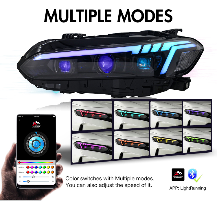 A168-RGB LED Headlight for Honda Civic 2022 22 LED Headlight