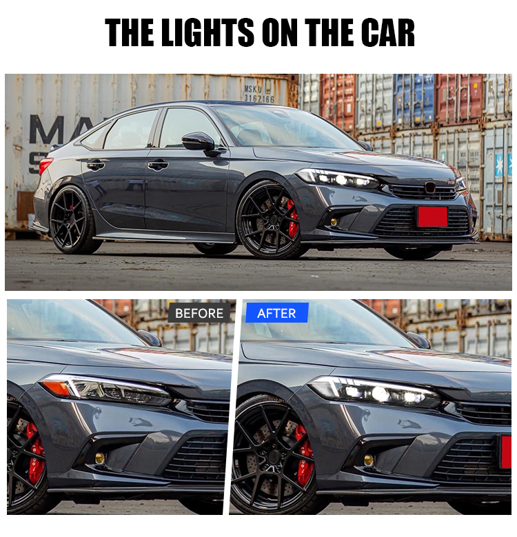 A168 Head Lamp Headlight for Honda Civic 2022 Head Lamp 16 Head Lamp Headlight
