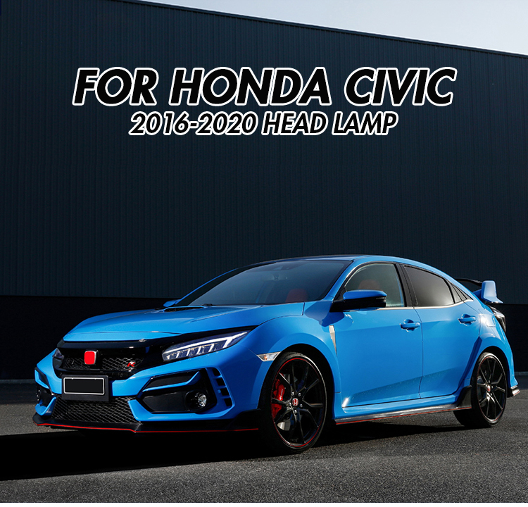 Honda Civic Headlights SY-A110L For Honda Civic (2016–2020) Head Lamp 15 Civic Headlights