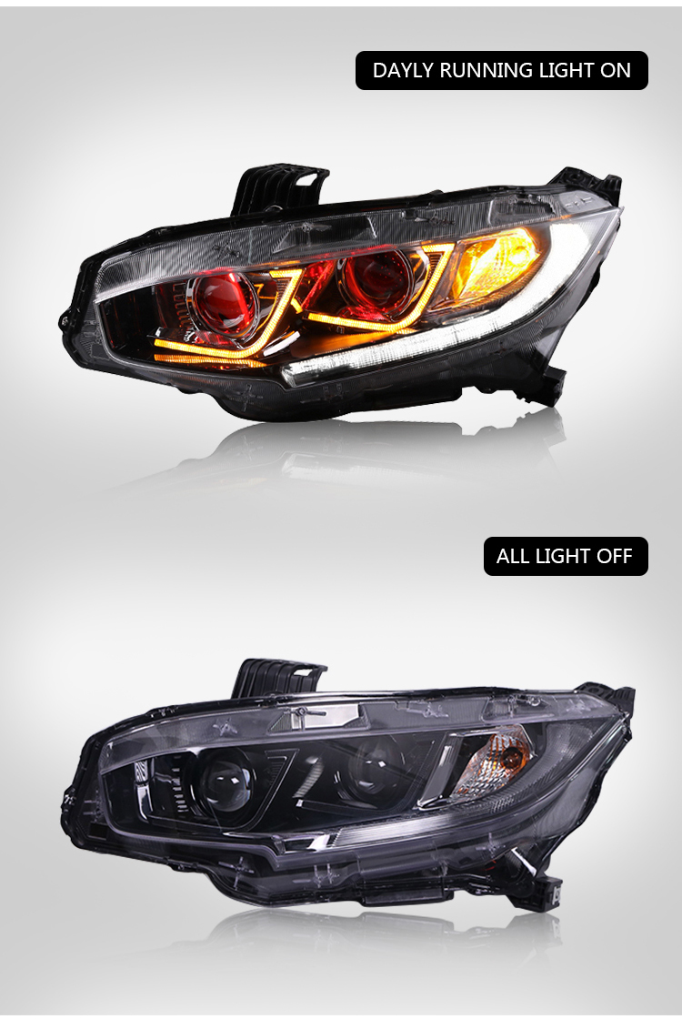 Honda Civic Headlights SY-A149 For Honda Civic (2016–2020) Head Lamp 20 Civic Headlights