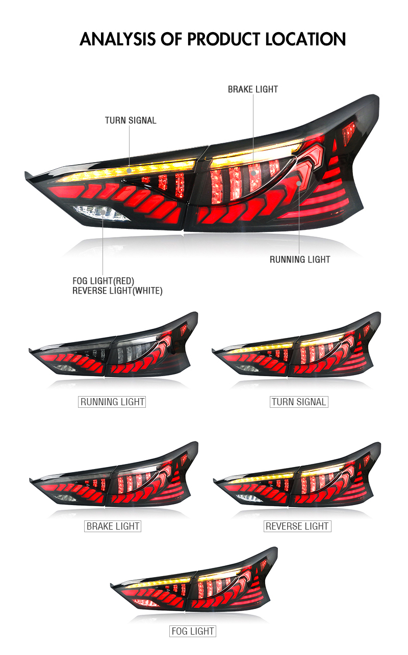 TN-B131 LED Tail Lights for Nissan Altima / Teana 2020–UP 16 LED Tail Light