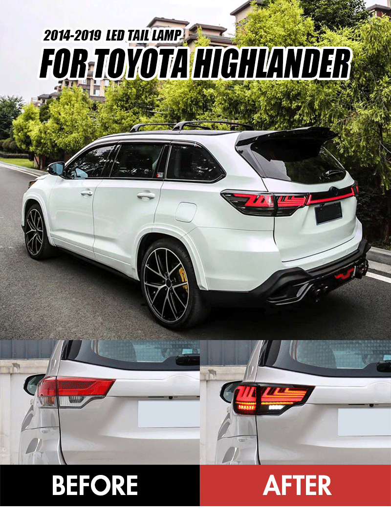 HLD-B104 LED Tail Lights for Toyota Highlander 2014–2019 15 LED Tail Light