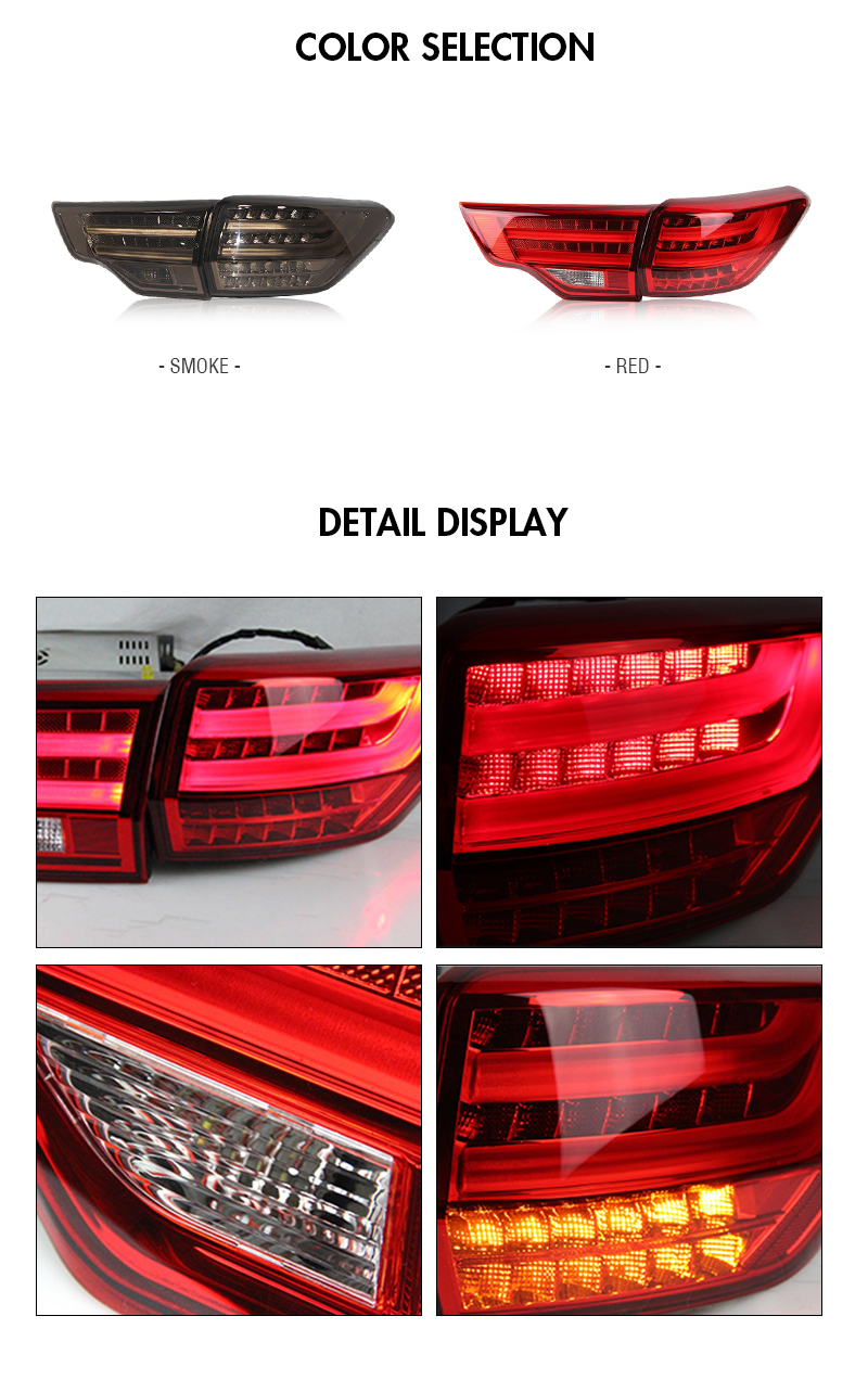 Toyota Highlander Tail Lights HLD-B104B For Toyota Highlander (2014–2019) BMW Style Tail Lamp 16 Highlander Tail Lights