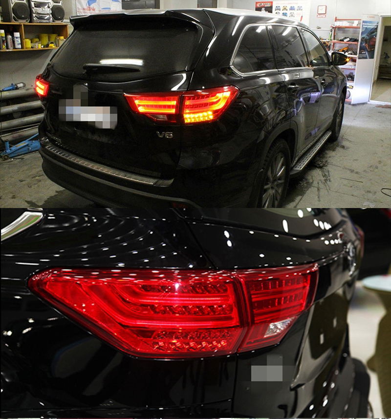 Toyota Highlander Tail Lights HLD-B104B For Toyota Highlander (2014–2019) BMW Style Tail Lamp 18 Highlander Tail Lights