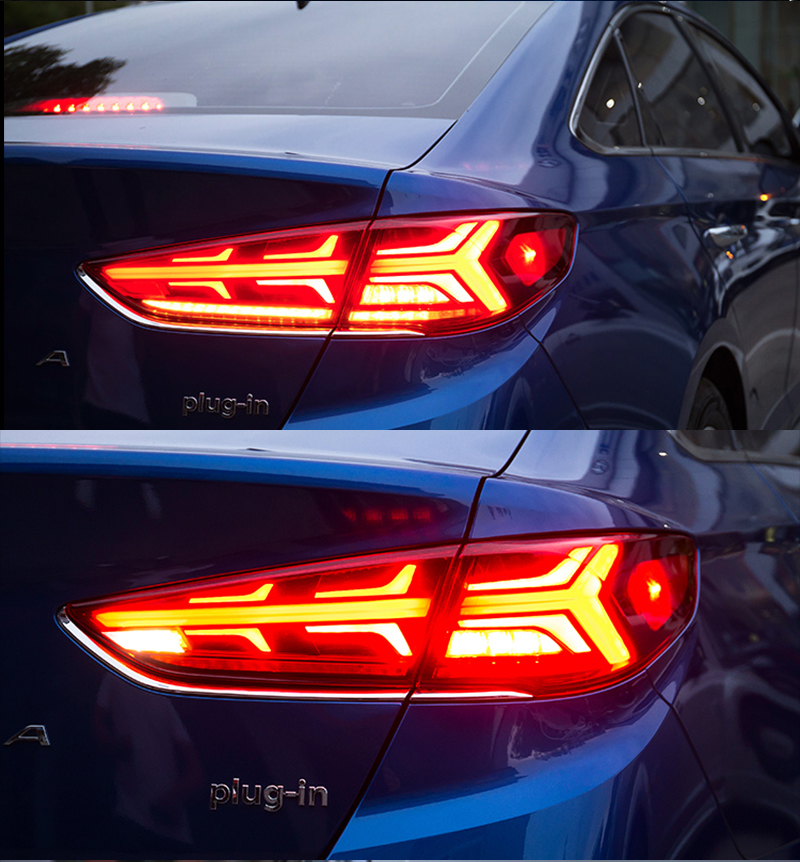 Luci posteriori a LED B115 per Hyundai Sonata 2015–20182018 21 LED Tail Lights