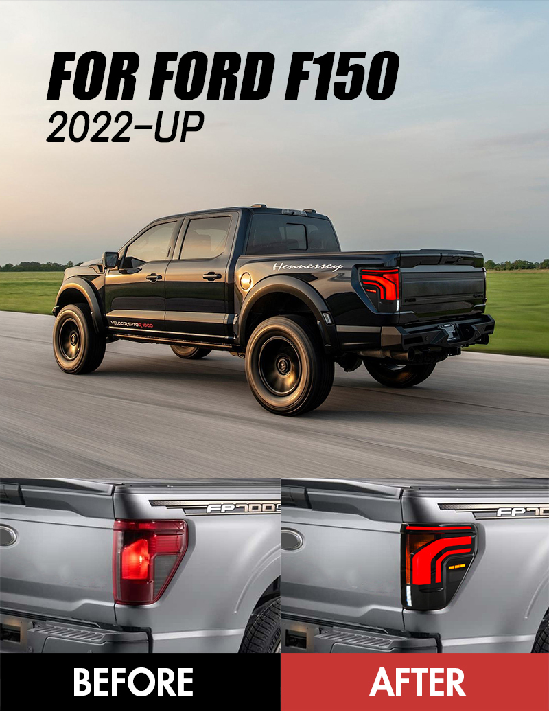 F150-B607-R LED Tail Lamp for Ford F-150 2021–2025 17 LED Tail Light