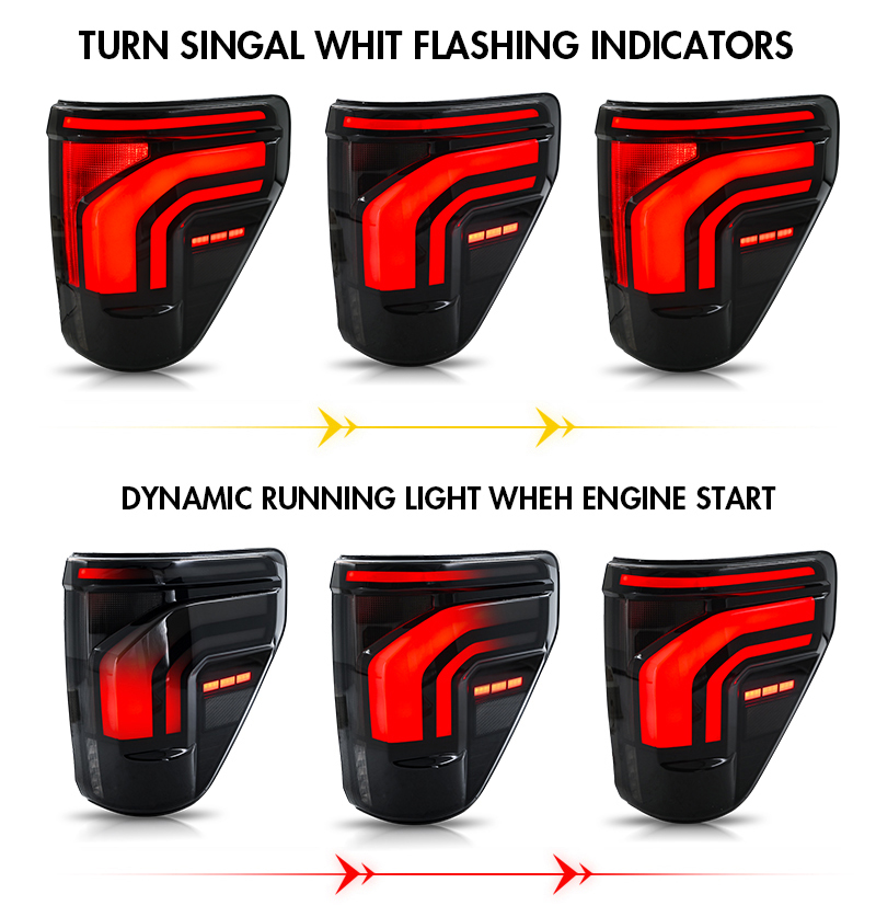 F150-B607-R LED Tail Lamp for Ford F-150 2021–2025 19 LED Tail Light