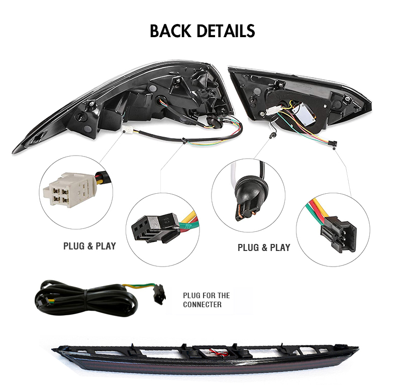 G101 LED Spoiler Lamp Tail Light for Toyota Camry 2018–2023 18 LED Spoiler Lamp Tail Light