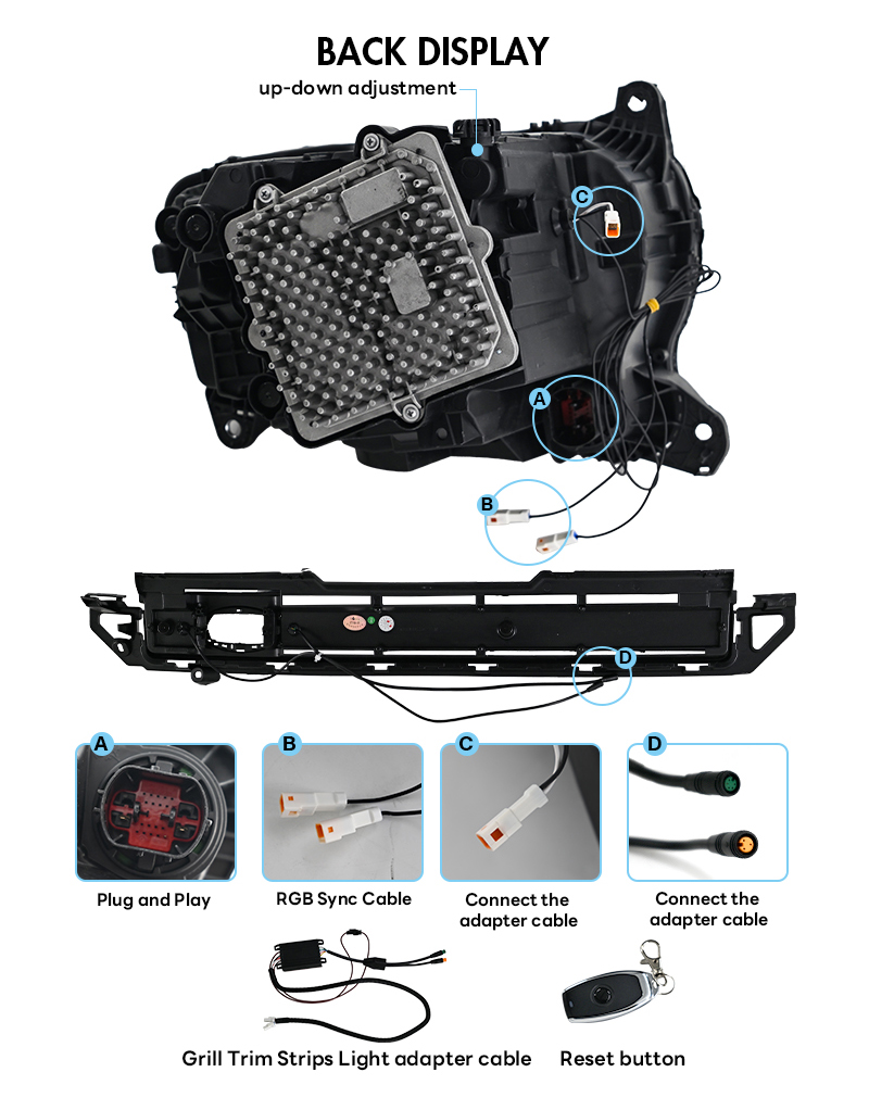 LHWS-A533-RGB-ZT RGB Headlight for Land Rover Defender 2020–2025 35 RGB Headlights