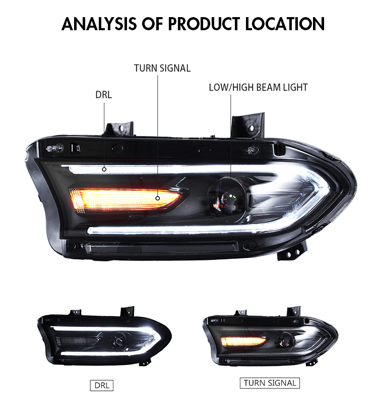 Charger-2033 LED Headlights for Dodge Charger 2015–UP 19 LED Headlight